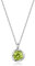 immobird Halskette Damen 925 Sterling Silber August Geburtsstein Natürliche Peridot-Rosenform Schmuck Geschenke Frauen Mutter Freundin