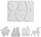 RHZXD 10 Stücke Silikonform Weihnachten, Silikonformen Gießformen Weihnachten Harz Formen Set, DIY Epoxidharz Schneeflocke Baum Schneemann Anhänger Gießformen, Harz Formen für Kuchen Gelee Schokolade