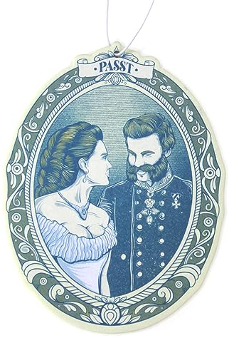 1x lustiger Auto Duftbaum Sissi Kaisering von Österreich & Franz | königlicher Duft fürs Auto | Austria Lufterfrischer Autoduft Duftspender