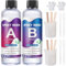 AOLLEN Epoxidharz Set Anfänger 2 teile 400ml, Epoxidharz mit Härte Glasklar Epoxy Resin Gießharz Kunstharz, Harz Gießen Set Mit Epoxidharz Zubehör für Schmuckherstellung, Kunstprojekt