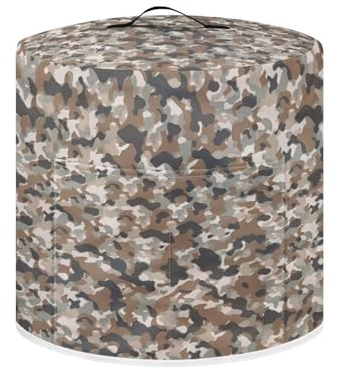 Nopersonality Funda para olla arrocera de camuflaje para electrodomésticos pequeños, cubierta para freidora de aire, 8 cuartos de galón, accesorios de cocina arrocera, cubierta de tamaño M, lavable a