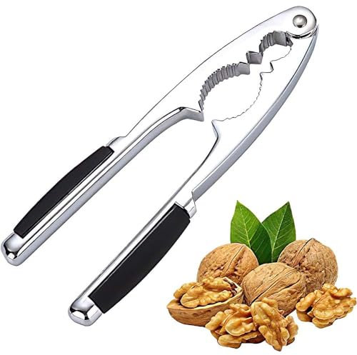 Nutcracker Walnuts Nut Opener Nut Crackers Heavy Duty with Non-Slip Handle Stainless Steel Walnut Cracker for Nutcracker for All Types of Nuts Opener Tool