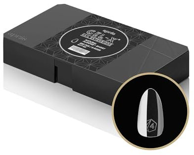 APRÉS Apres Gel-X® Natural Almond Short Tip Box | 500pc Gel-X Tips, 11 Sizes 00-9, Premium Quality