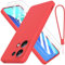 THIYUFUNS Cover per Xiaomi Redmi Note 13 con 2 Pezzi Vetro Temperato Pellicola Protettiva,Liquid Silicone TPU Custodia 360 Antiurtfio Gradi Cover per Xiaomi Redmi Note 13 4G (6.67) - Rosso