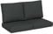 Outsunny 2 Seater Outdoor Seat Cushions, Backrest, Water Repellent Seat Pads for Dining Chair, Swing, Sofa, Charcoal Grey