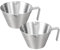 YARRAMATE 2 tazas de espresso con asa, accesorios de espresso de acero inoxidable, taza medidora de metal de doble boquilla con doble escala, taza de chupito espresso con boca en forma de V, 3.4