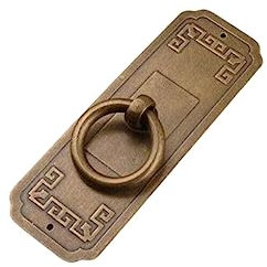dijiusidy Schrankgriff, tragbar, einlochig, im chinesischen Stil, für den Innenbereich, Haushalt, Schlafzimmer, Badezimmer, Kleiderschrank, Fensterschrank, Zugknopf, Bronze