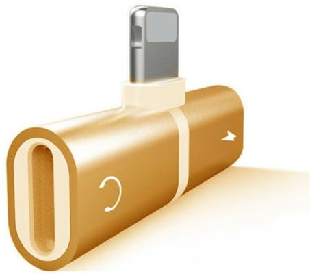2-in-1 Adapter for i-Phone, Smartphones, and Androids - Dual Audio & Charger, Light- ning Splitter Charger for i-Pad Adapter Compatible with i-Phone.