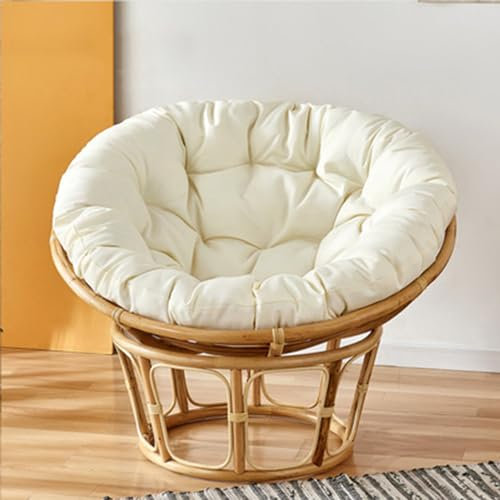 HOUSN 8,120x120cm, Papasansessel Kissen, Papasan Sitzkissen für Hängesessel, Polster Bodenkissen für Schwenksessel, Rund Papasan Sessel, Polyrattan Sessel, Garten Stuhlauflag