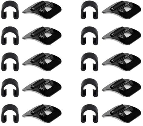 HOUSON 10 Pieces C-Clip Cable Guide, Aluminum C Buckle Bicycle Frame C Buckle for MTB Road Mountain Bike
