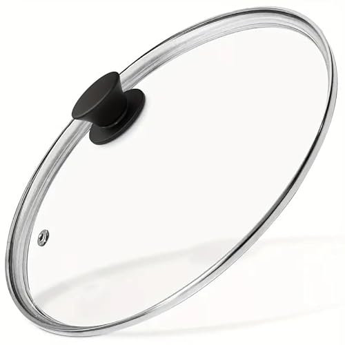 CHEFZOCO Tapa de Cristal para sarten, Tapa de Vidrio Multiusos, Tapadera de Cristal para Olla, Tapa de Cristal con Mango, Tapa Cacerola, Resistente Altas temperaturas, Apto para 30 cm