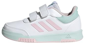 adidas Tensaur Hook and Loop Shoes, Zapatillas Unisex niños, FTWR White Semi Flash Aqua Clear Pink, 28 EU