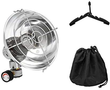 KYEQATY Mini stufa a gas portatile da campeggio per tenda da campeggio a gas propano butano stufa di riscaldamento con borsa portaoggetti per esterni accessorio da giardino