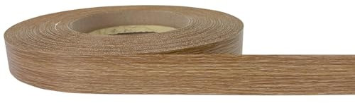 DecoMeister Kantenumleimer mit Schmelzkleber Möbelkantenband Melaminkantenumleimer Umleimer Melamin Bügelkante Dekor für Regalbrett Furnier zum Aufbügeln 40mm x 5m Kantenband Artisan Eiche Dunkel