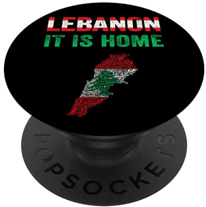 Libanon, Libanon-Flagge, Libanon-Karte, Libanon-Flagge. PopSockets Klebender PopGrip