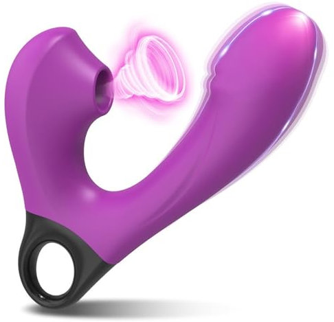 Satisfyer 'Curvy 2 ' ORIGINAL Succionador de Clítoris 17,5 cm | Vibrador de onda de presión juguetes sexuales para ella | Vibrador de apoyo con vibraciones y aplicación | Color: morado