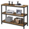 Soberine Tavolo Consolle Ingresso Mobile Ingresso con 3 Ripiani in Legno Tavolino Console Stretto Stile Industriale per Corridoio Soggiorno Camera da Letto 101 x 35 x 80 cm Marrone Rustico