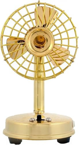 RK NAUTICAL INSTRUMENT Decorative Brass Table Fan Showpiece, Gold Finish, 10 x 10 x 16 inches