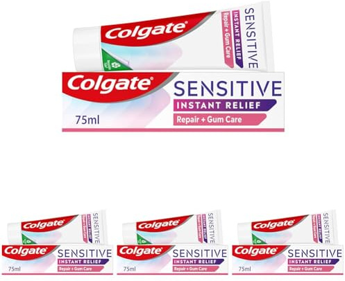 Colgate Sensitive Instant Relief Repair + Gum Care Toothpaste 75ml x 4