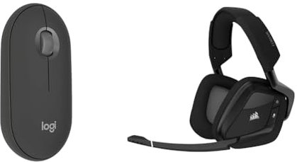 Logitech Pebble Mouse 2 & Corsair Void RGB Elite Auriculares Inalámbricos