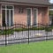 IKAYAA Gartenzaun mit Speerspitzen Gartentor metall 140cm hoch Gartentür Gartentore Einfahrtstor Gartenpforte Hoftor Wetterfester Stahl-240 x 140 cm