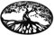 Toyvian Tree of Life Wall Art Decor 11.02 Inch Wrought Iron Tree Sculpture Hollow Pattern Indoor Wall Ornament for Home and Office Decoration
