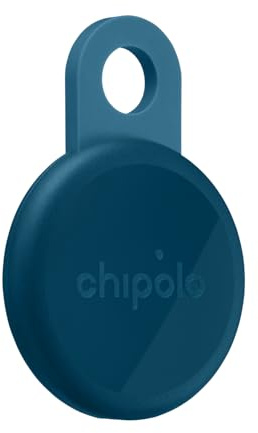 Chipolo LOOP - Wiederaufladbarer Bluetooth Schlüsselfinder | kompatibel mit Apple oder Google, Ruf Dein Handy an & Außer-Reichweite-Warnungen für Android (Marineblau)