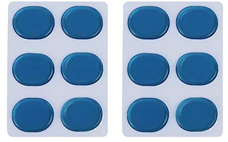 Wadakada 12 PCS/Set of Drum Kit Muffler Stickers Silica Gel Sticker Drum Dampeners Gel Pads Snare Drum Muffler Mute Blue