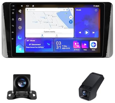 Autoradio 2DIN Bluetooth per Volkswagen Polo Mk6 VI 6 2020-2022 per Wireless Carplay Android Auto 9 Pollici Bluetooth Radio Touch Displayper FM/SWC/Telecamera Posteriore/GPS BT5.0(NF-6)