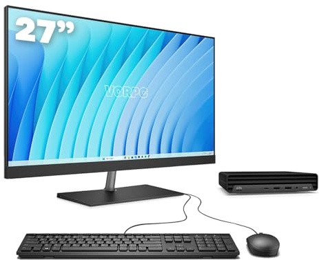 HP Mini PC ProDesk 400 G6 / i5-10500T / 16GB DDR4 256GB M.2 SATA Windows 11 con Monitor 27 Teclado y Raton USB (Reacondicionado)