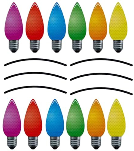 SHINEOFI Autocollants Magnétiques Réfléchissants de Guirlande Lumineuse pour Décoration de Voiture et Porte de Garage, Résistants aux Intempéries et Amovibles