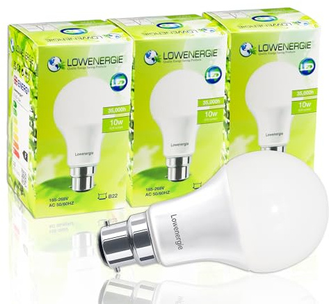 LOWENERGIE LED Light Bulb 10w Bayonet B22 Day White 6000K A60 GLS Energy Saving Lamp (3)