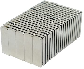 Ultra High Performance N52 Neodymium Magnet for Arts, Crafts, Model Making, DIY, Hobbies, Office and Home - 25mm x 8mm x 2mm thick - 3kg Pull - Pack of 100