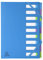 Exacompta 52262E Premium Ordnungsmappe Campus Neon Hardcover. Einband aus stabilem Kunststoff DIN A4 9 vollfarbige Fächer aus Karton mit dehnbarem Rücken und 2 Gummizügen Indexfenster blau