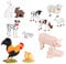 Terra Bauernhoftiere und Babys Figuren – Schafe, Hunde, Kälber, Hasen und mehr – Realistische Tierfiguren Set, Kinder Bauernhof Spielzeug ab 3 Jahre