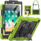 SEYMAC Case for iPad Air 2, iPad 5th/6th Generation, iPad Pro 9.7, Shockproof Protective Case with 360° Degree Stand [Hand & Shoulder Strap] Screen Protector for iPad 9.7 Inch, Green