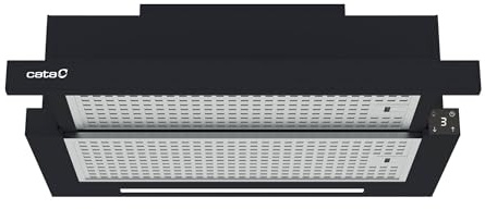 CATA TFH 6630 X Campana Extractora Telescópica, 605 m³/h, 6 Velocidades 5+1 Turbo, Control Táctil con Display, Motor Brushless, LED Regulable, Clase A+, Negro