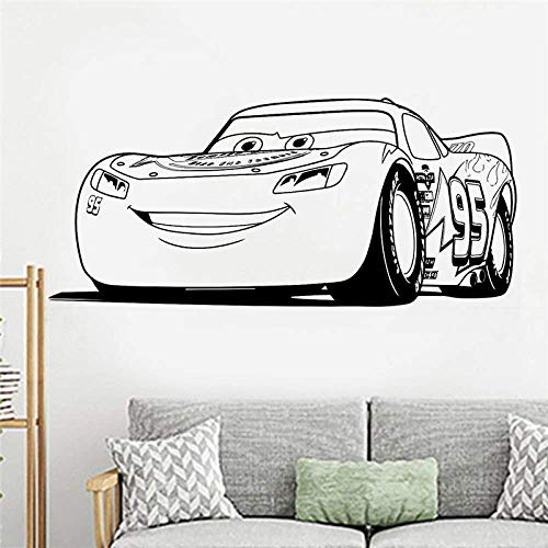 Lightning Mcqueen Cars Wandtattoo Wandkunst Wandaufkleber Kinderzimmer Dekor Niedliche Aufkleber Vinyl Aufkleber Geschenk Dekoration 57 X 67 Cm