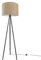 Paco Home Stehleuchte Wohnzimmer Schlafzimmer Stehlampe Uni Dreibein Stativ Stoffschirm Lampenschirm Rund Modern E27 Einfarbig