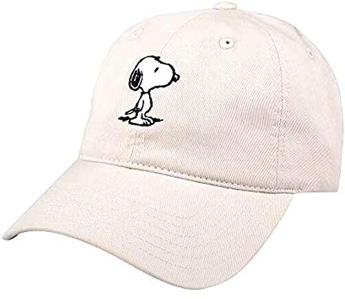 Concept One Unisex-Erwachsene Peanuts Snoopy Dad Hat, Adult Baseball Cap with Curved Brim Baseballkappe, Hellbraun, Einheitsgre
