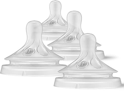 Philips Avent Natural Response Nipples, Extra Slow Flow (Flow 1), 4-Pack, SCY961/04