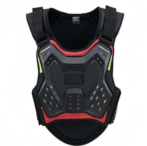 Chaleco Protector para Adultos,Protección e Pecho Corporal Proteger Espalda Chaqueta de Esquí Ropa para Ciclismo, Esquí, Patinaje Black,XL