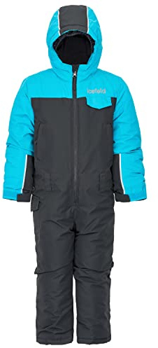 icefeld Combinaison de neige/Skianzug imperméable pour enfants (sans PFC), Turquoise/gris, 110-116