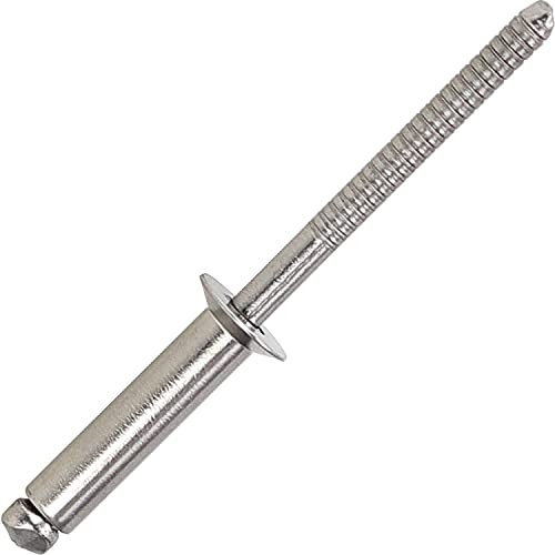 OPIOL QUALITY® Blindnieten mit Senkkopf DIN 7337 (ISO 15984) 5x16 mm aus Edelstahl A2 V2A (200 Stück) Dichtniete Niete Blindniet Dornieten Popnieten Niet Rostfrei