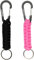 GREATRIL Schlüsselanhänger Karabiner Schwarz Rosa Personalisiert Paracord Carabiner Schlüsselband Karabinerhaken Kurz für Jungs Mädchen Liebhaber Männer Frauen Kinder Teenager