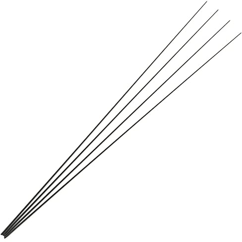 LureSport 4 Stück 50 cm solide Carbon-Rutenspitze, blanko, keine Farbe, Rutenbaukomponenten, Angelruten-Reparatur, DIY-Zubehör