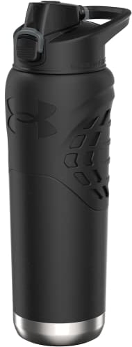 Under Armour 24Oz Stainless Steel Water Bottle, Insulated, Carabiner Easy Carry Hook, Leak Proof, Kids & Adults, All Sports, Gym