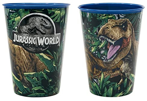 ILS I LOVE SHOPPING 2er Set Kinderbecher 260 ml aus BPA-freiem Kunststoff / Geschenk für Jungen (Jurassic World)