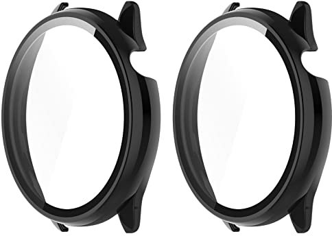 GMUJIAO 2-Stück Hülle für Amazfit GTR Mini,Hülle Mit Displayschutz,Hard PC Rundum Displayschutz Schutz Case für Amazfit GTR Mini-Schwarz