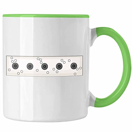 Trendation - Biathlon Grafik Tasse Geschenk für Biathlon-Fans (Grün)